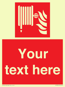 Custom Fire hose reel Sign